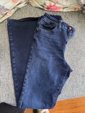 Express Dark Indigo Flare Jeans